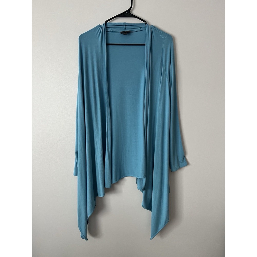 J. Jill Cardigan Womens Small Blue Teal Wearever Collection Waterfall Stretch